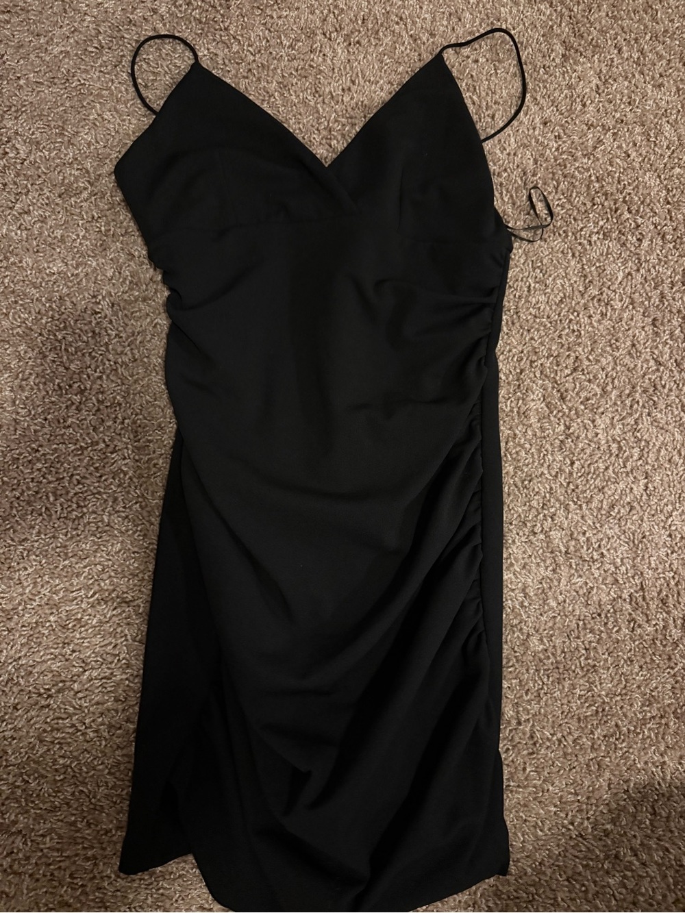 Windsor Black Spaghetti-Strap Mini Dress
